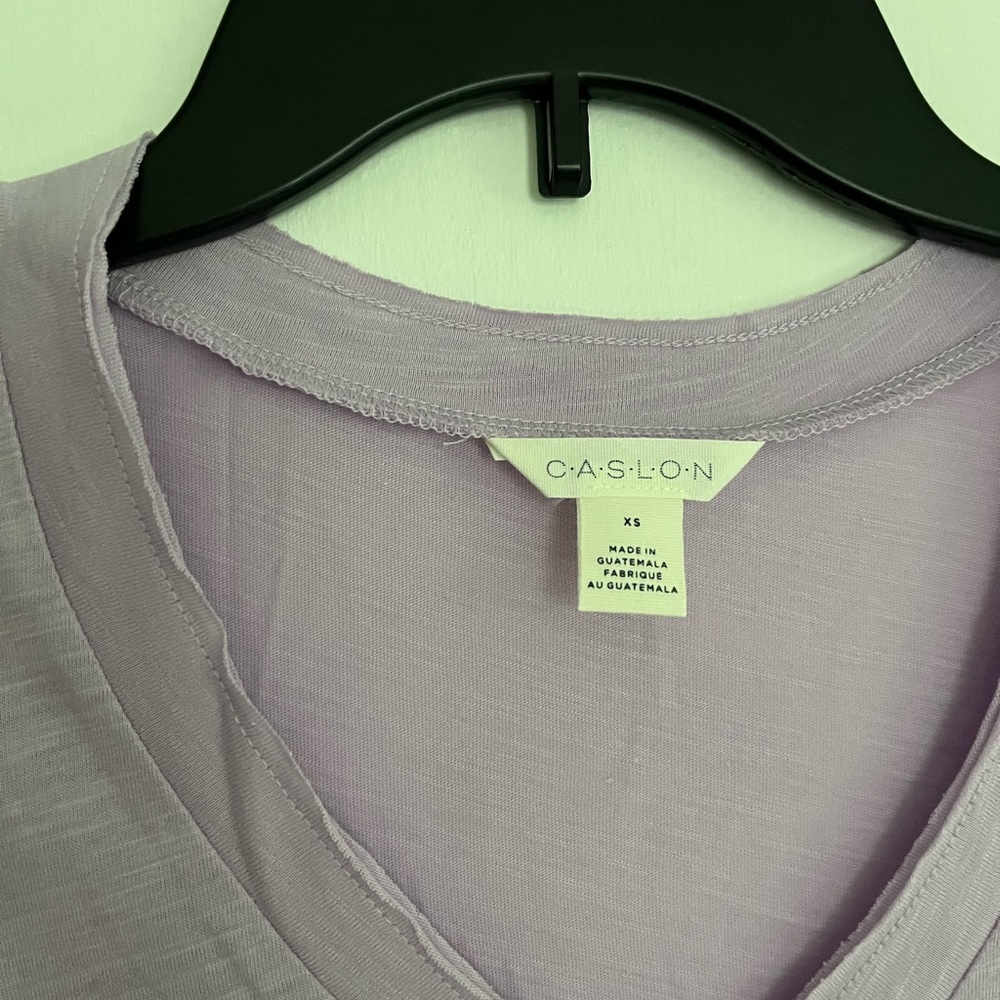 NWT Caslon Lilac Short Sleeve T-Shirt Size XS